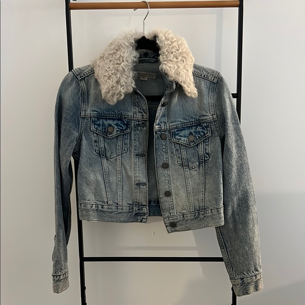 All Saints Crop Denim Jacket